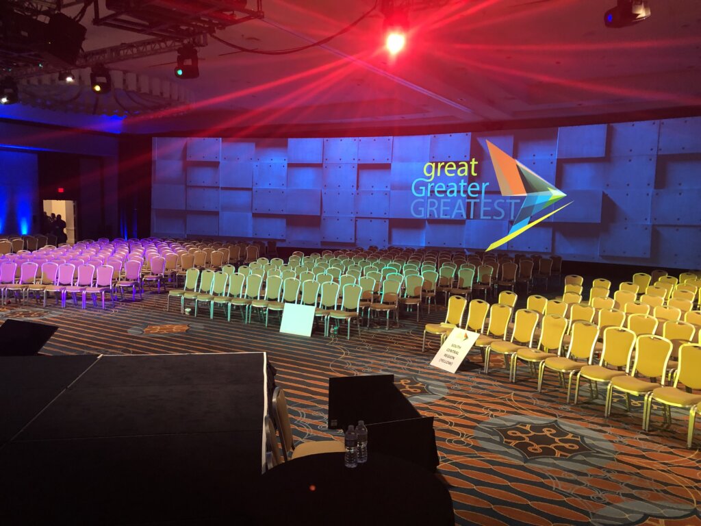 Full production and design of an in person corporate event